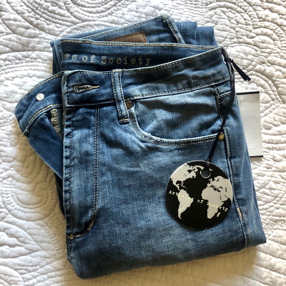 Articles of Society Raw Cut Ankle Jeans